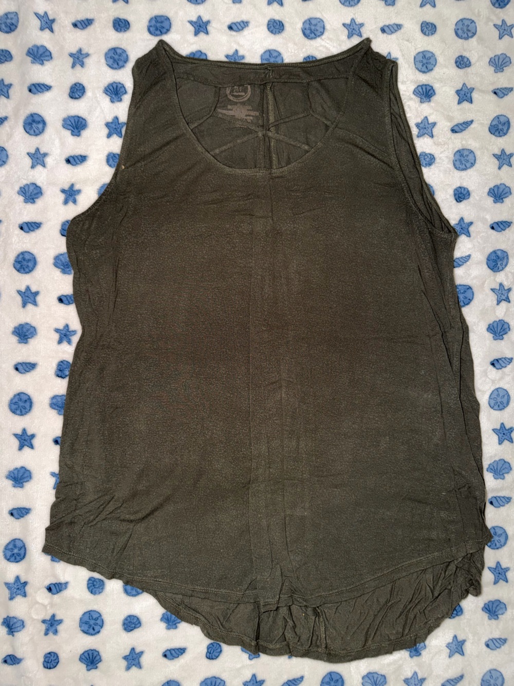 Green Cut-out Tank Top